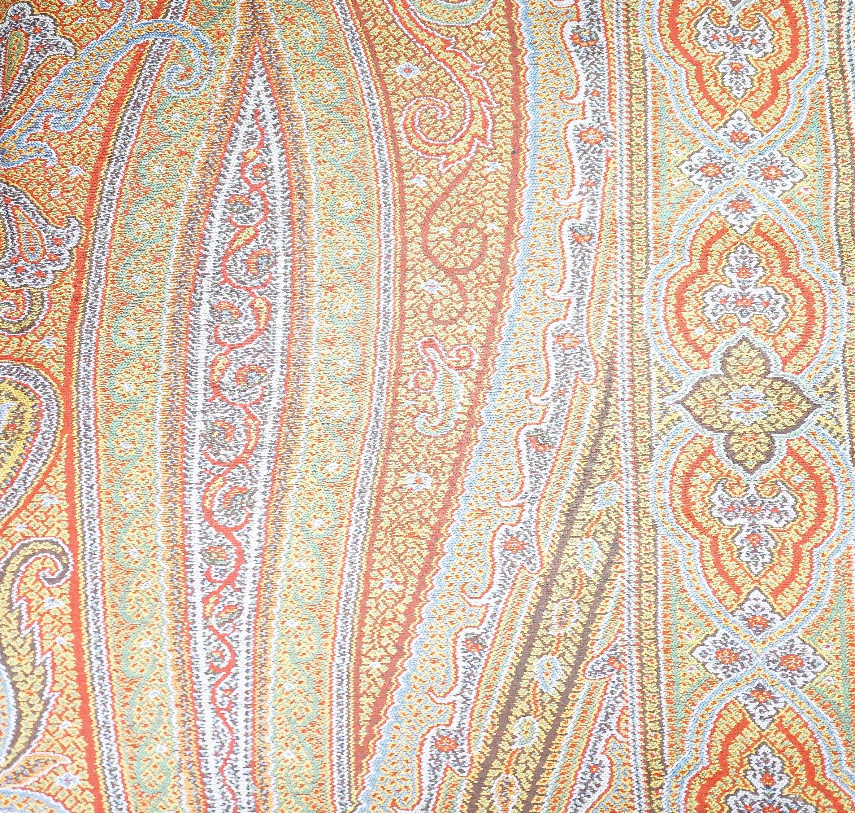 A large wool Paisley shawl, 340 x 164cm